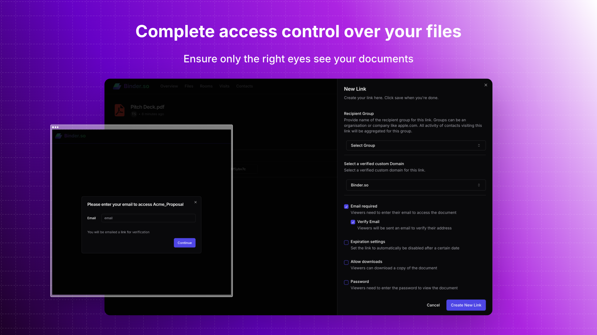 Control Access to Documents